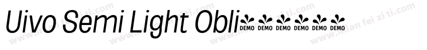 Uivo Semi Light Obli字体转换